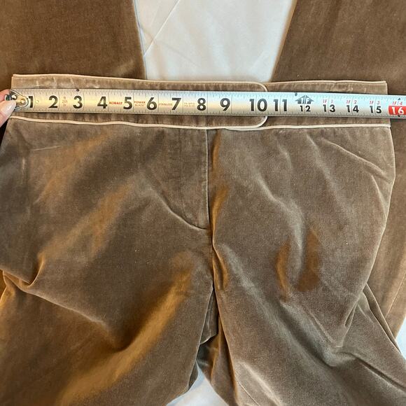 Ann Taylor Tan, Crushed Velour, Flared Leg Pants- 4 - Picture 8 of 12
